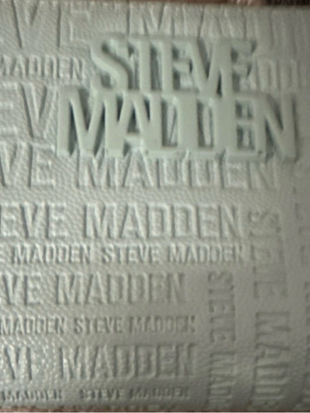 Steve Madden White Leatherette Clutch with Subtle Spot